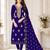 Women’s embroidered unstitched salwar suit dress material with dupatta