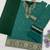 Green leheriya print embroidered georgette kurta set with dupatta