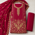 Women’s embroidered unstitched salwar suit dress material with dupatta