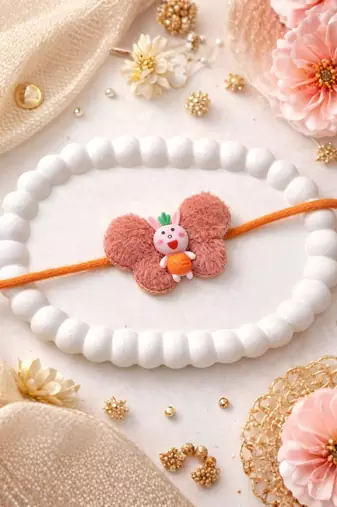 kids designer rakhi with roli chawal & raksha bandhan card for brother