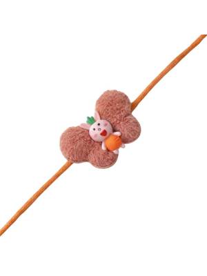 kids designer rakhi with roli chawal & raksha bandhan card for brother 2