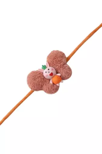 kids designer rakhi with roli chawal & raksha bandhan card for brother