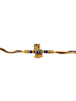 kids cartoon designer rakhi with roli chawal & raksha bandhan card for brother 3