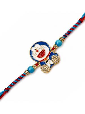 cartoon kids designer rakhi with roli chawal & raksha bandhan card for brother 2