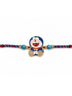 cartoon kids designer rakhi with roli chawal & raksha bandhan card for brother 3