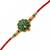 traditional peacock designer rakhi with roli chawal & raksha bandhan card