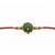 traditional peacock designer rakhi with roli chawal & raksha bandhan card