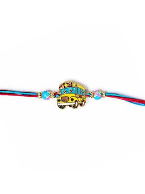 kids designer rakhi with roli chawal & raksha bandhan card for brother 3