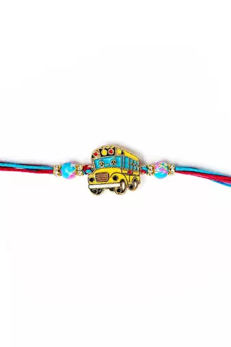 kids designer rakhi with roli chawal & raksha bandhan card for brother