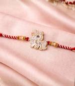 kids designer rakhi with roli chawal & raksha bandhan card for brother