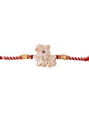 kids designer rakhi with roli chawal & raksha bandhan card for brother 3
