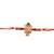 ganesha designer rakhi with roli chawal & raksha bandhan card for brother