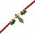 peacock designer rakhi with roli chawal & raksha bandhan card for brother
