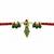 peacock designer rakhi with roli chawal & raksha bandhan card for brother