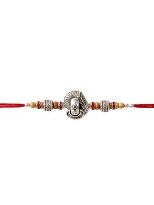 shivling designer rakhi with roli chawal & raksha bandhan card for brother 3