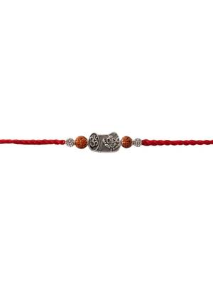 shivling rudraksha designer rakhi with roli chawal & raksha bandhan card 3