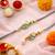 bhaiya bhabhi rakhi combo with lumba rakhi,roli chawal & raksha bandhan card
