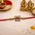 bro designer rakhi with roli chawal & raksha bandhan card for brother