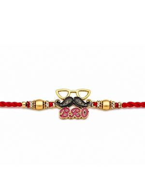 bro designer rakhi with roli chawal & raksha bandhan card for brother 3