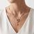 925 Sterling Silver Rose Gold  Cubic Zirconia Layered Geometric Y Necklace  Set for Women