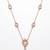 925 Sterling Silver Rose Gold  Cubic Zirconia Layered Geometric Y Necklace  Set for Women