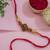 om design bead rakhi with roli chawal & rakshabandhan card