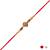 om design bead rakhi with roli chawal & rakshabandhan card