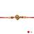 om design bead rakhi with roli chawal & rakshabandhan card