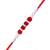pom pom & pearl bead thread rakhi with roli chawal & rakshabandhan card