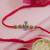 oxidized shiva trishul rakhi with roli chawal & rakshabandhan card