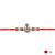 oxidized shiva trishul rakhi with roli chawal & rakshabandhan card