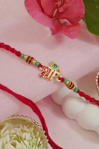 shree krishna flute with roli chawal & rakshabandhan card
