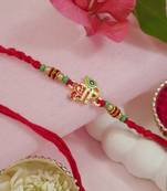 shree krishna flute with roli chawal & rakshabandhan card