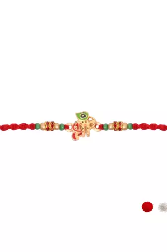 shree krishna flute with roli chawal & rakshabandhan card