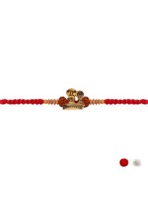 shivling & nandi design rakhi with roli chawal & rakshabandhan card 3