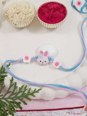 cute kids cartoon rakhi with roli chawal & rakshabandhan card 1