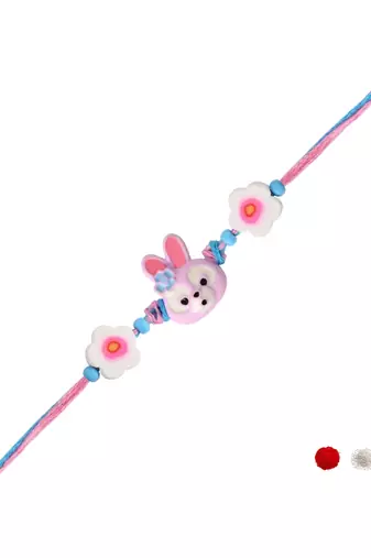cute kids cartoon rakhi with roli chawal & rakshabandhan card