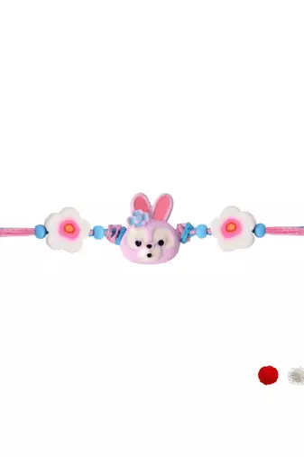 cute kids cartoon rakhi with roli chawal & rakshabandhan card