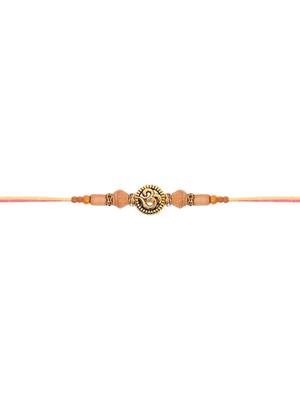 om designer rakhi with roli chawal & rakshabandhan card 4