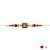 om design & rudraksha bead rakhi with roli chawal & rakshabandhan card