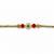 floral meenakari & rudraksha bead rakhi with roli chawal & rakshabandhan card