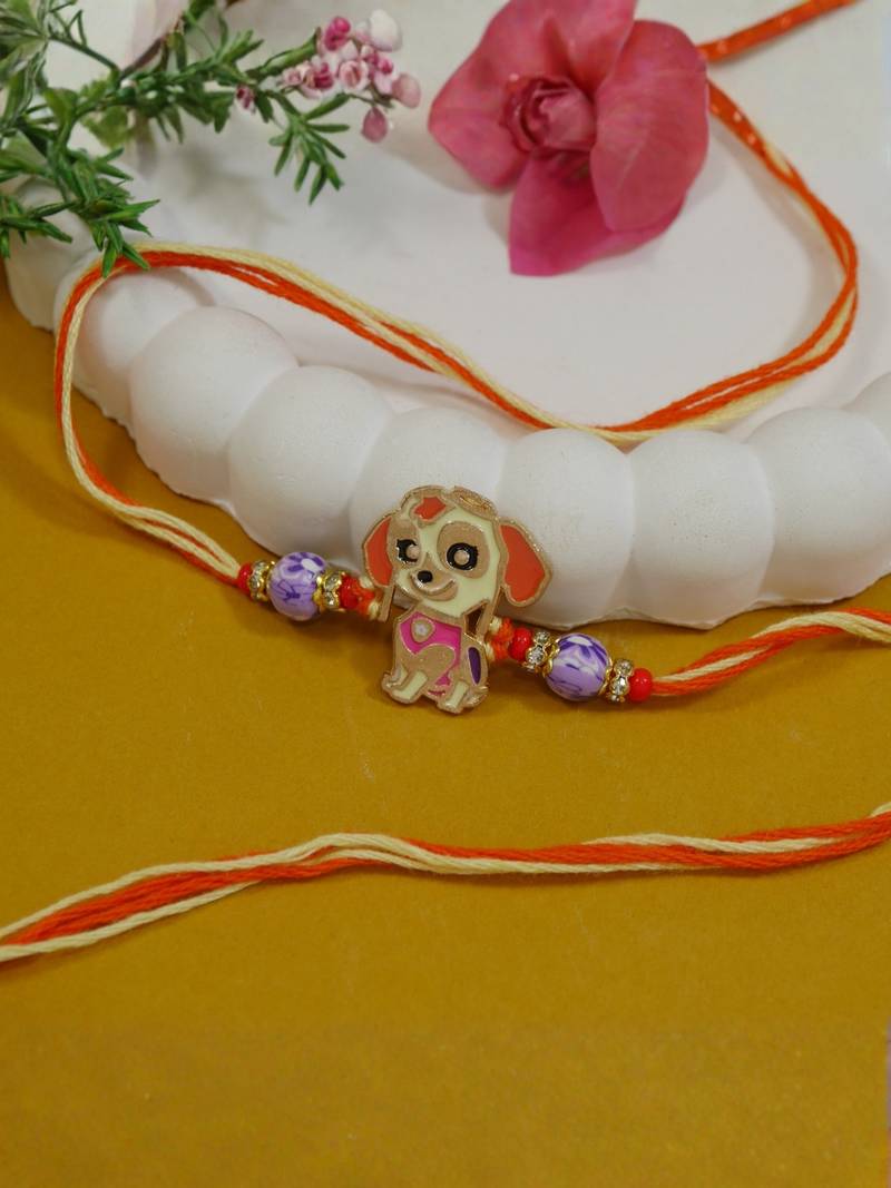kids cartoon rakhi with roli chawal & rakshabandhan card