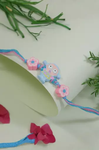 kids cartoon rakhi with roli chawal & rakshabandhan card