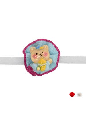 cute teddy bear theme kids rakhi with roli chawal and raksha bandhan card 3