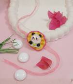 cute panda theme kids rakhi with roli chawal and raksha bandhan card