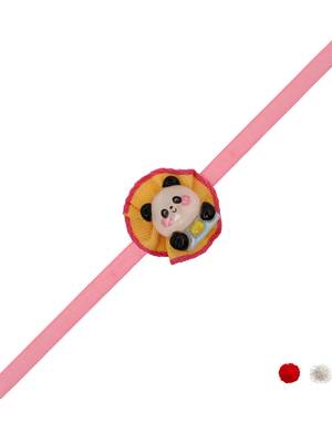 cute panda theme kids rakhi with roli chawal and raksha bandhan card 2