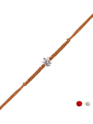 ganesha designer rakhi with roli chawal and raksha bandhan card 2