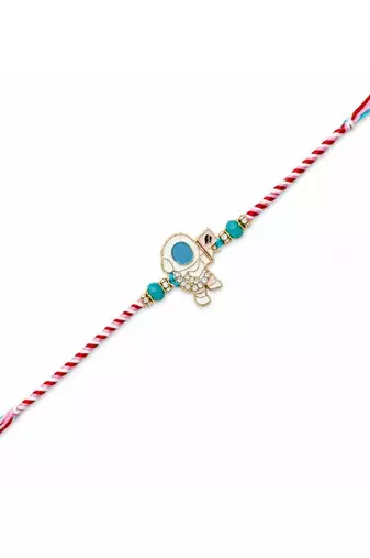 space theme kids rakhi with roli chawal and raksha bandhan card