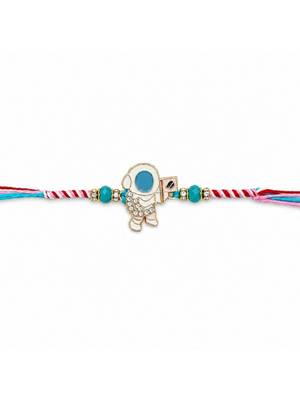 space theme kids rakhi with roli chawal and raksha bandhan card 3
