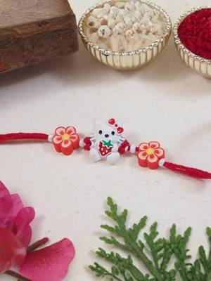 kids cartoon rakhi with roli chawal and raksha bandhan card 1